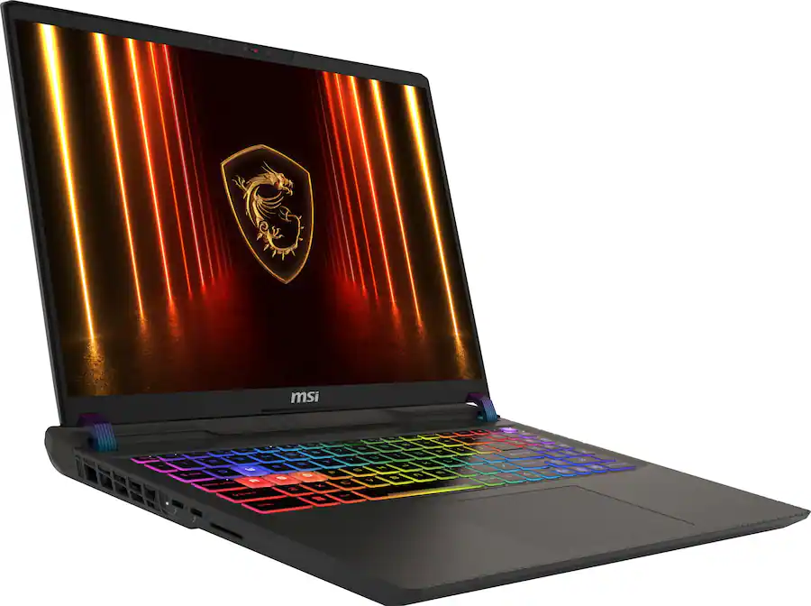 MSI Vector 16HX AI400 GAMING LAPTOP, Intel® Core™ Ultra 9 275HX (24 Cores), 16 GB RAM Memory DDR5 5600 Mhz, 1 TB Solid State Drive, NVIDIA® GeForce RTX™ 5080 GDDR7, 16" QHD+ (2560 x 1600) 240Hz, Web Cam 1080p, Teclado Rgb, Windows 11 Home